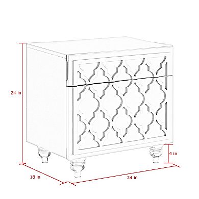 Miguelina Side Table Trellis Lacquer-Finish