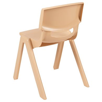 Emma and Oliver 5 Pack Plastic Stackable School Chair with 13.25" Seat Height