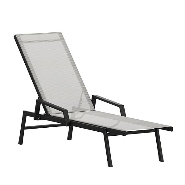 Emma and Oliver Braelin Textilene 5 Position Patio Chaise