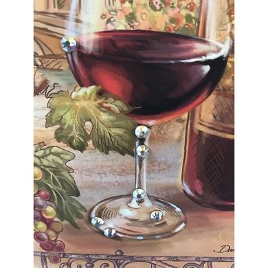 Red and Green The Vineyard Pizazz Print Framed Wall Decor 10" x 10"