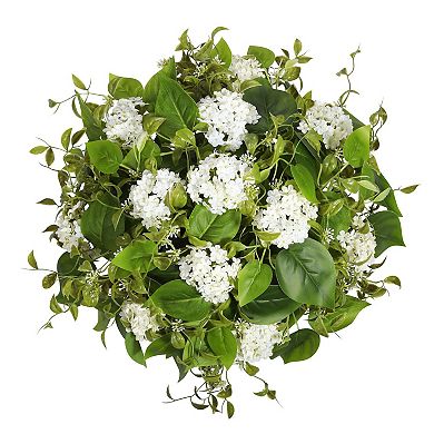 22" Wide Artificial Hydrangea Pot Filler with Adjustable Height