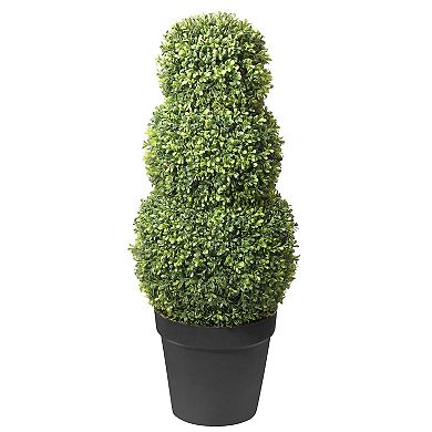 ADJUSTABLE Triple Ball Artificial Topiary, Adjusts up to 64"