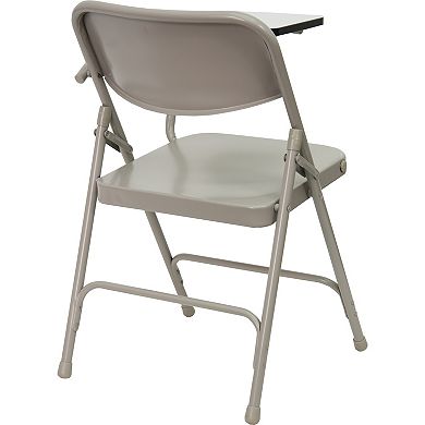 Emma and Oliver 2 Pack Premium Steel Folding Chair with Left Handed Tablet Arm
