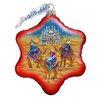 G.Debrekht Three Kings Snowflake Glass Ornament by G. DeBrekht DecorNativity Holiday Decor - 754-009