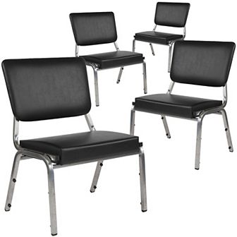 Emma and Oliver 4 pk 1000 lb. Rated Antimicrobial Bariatric medical Reception Chair