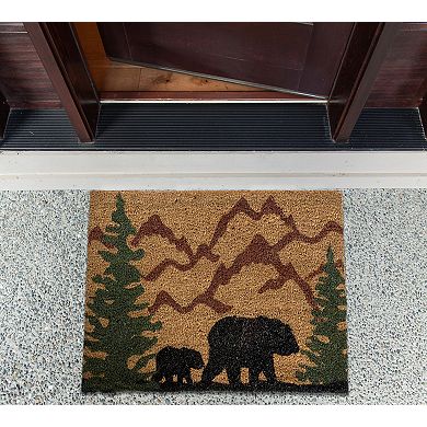 30" Durable and Non-Slip Doormat with "Bear Country" Design