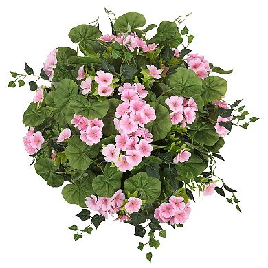 24" Wide Artificial Pink Wild Geranium Urn Filler with Adjustable Height