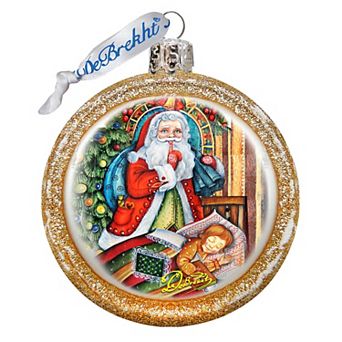 G.Debrekht Christmas Night Cut Ball Glass Ornament by G. DeBrekht Christmas Decor - 764-025