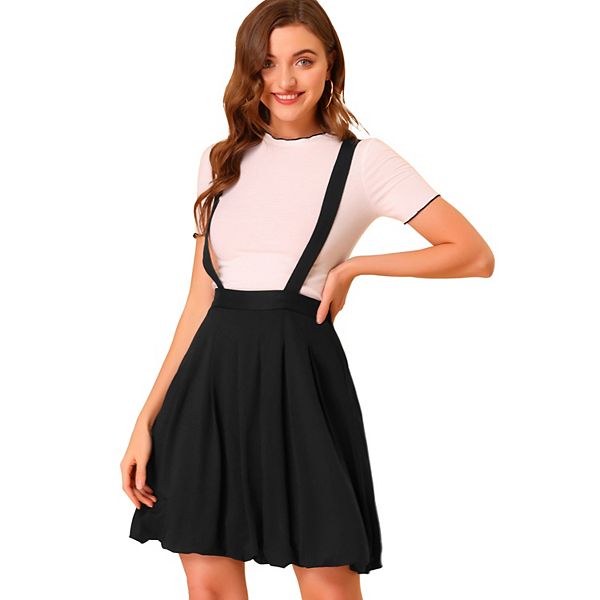 Women's Suspender Skirt Detachable Strap ALine Lantern Skirt