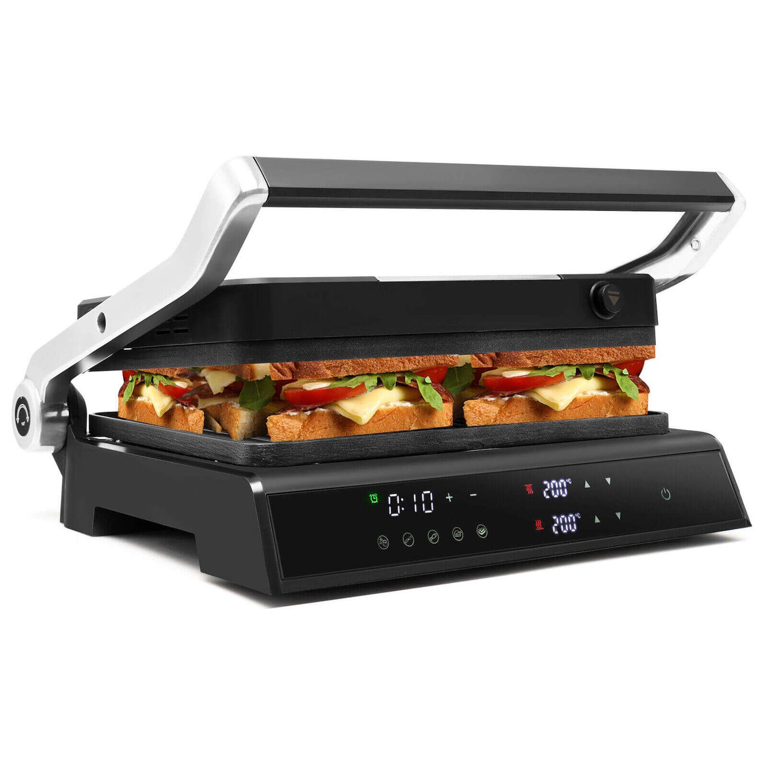 Tramontina 11 Pre-Seasoned Cast Iron Grill with Panini Press