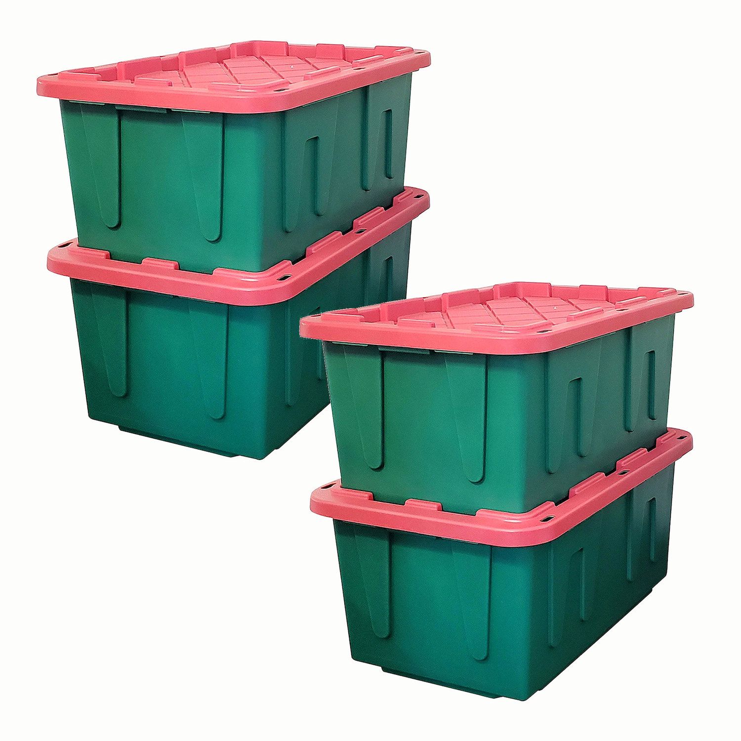 Homz 18 Gal Plastic Utility Storage Bucket Tub w/ Rope Handles