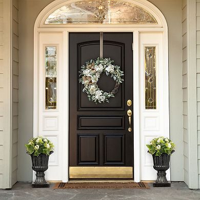 22" Wide Artificial Hydrangea Pot Filler with Adjustable Height (Set of 2)