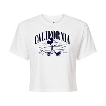 Disney's Mickey Mouse Juniors' California Cropped Tee