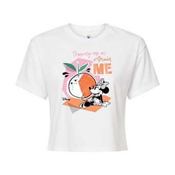 Disney's Minnie Mouse Juniors' Vitamin Me Cropped Tee
