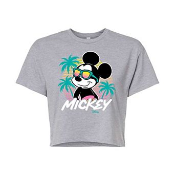 Disney's Mickey Mouse Juniors' Sunset Shades Cropped Tee