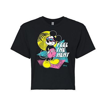 Disney's Mickey Mouse Juniors' Feel The Heat Cropped Tee