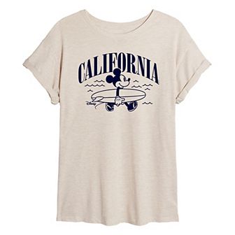 Disney's Mickey Mouse Juniors' California Oversized Tee