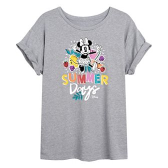 Disney's Minnie Mouse Juniors' Summer Days Oversized Tee