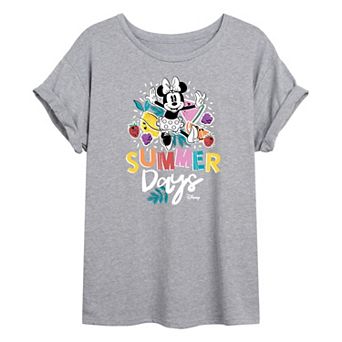 Disney's Minnie Mouse Juniors' Summer Days Oversized Tee