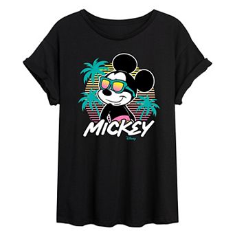Disney's Mickey Mouse Juniors' Sunset Shades Oversized Tee
