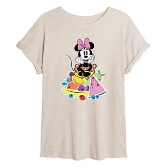 Disney's Minnie Mouse Juniors' Fruit Oversized Tee