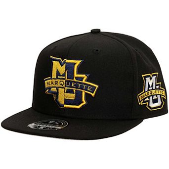 Men's Mitchell & Ness Black Marquette Golden Eagles Lifestyle Fitted Hat