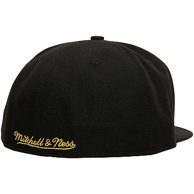 Men's Mitchell & Ness  Black Marquette Golden Eagles Lifestyle Fitted Hat