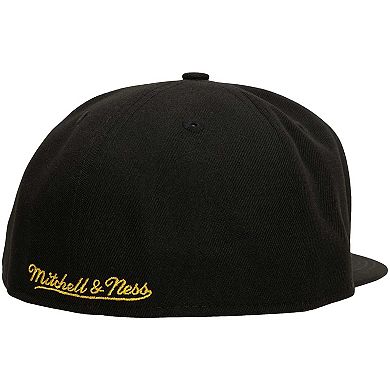 Men's Mitchell & Ness Black Marquette Golden Eagles Lifestyle Fitted Hat