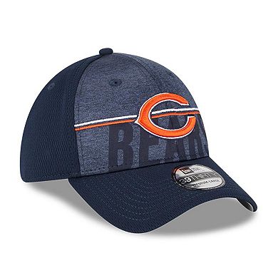 Men's New Era Navy Chicago Bears 2023 NFL Training Camp Primary Logo 39THIRTY Flex Fit Hat