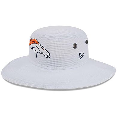 Men's New Era White Denver Broncos 2023 NFL Training Camp Panama Bucket Hat