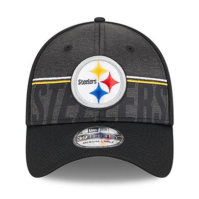 Men's New Era Black Pittsburgh Steelers 2023 NFL Training Camp 39THIRTY Flex Fit Hat