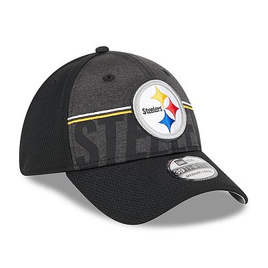 Men's New Era Black Pittsburgh Steelers 2023 NFL Training Camp 39THIRTY Flex Fit Hat