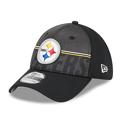 Men's New Era Black Pittsburgh Steelers 2023 NFL Training Camp 39THIRTY Flex Fit Hat