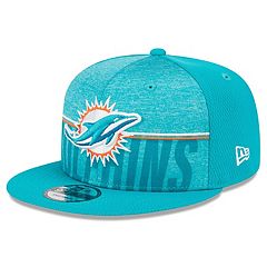 Miami Dolphins New Era Historic Logo Outline 9FORTY Snapback Hat