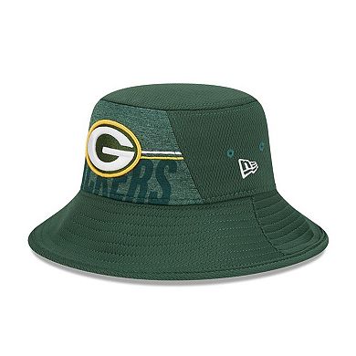 Men's New Era Green Green Bay Packers 2023 NFL Training Camp Stretch Bucket Hat