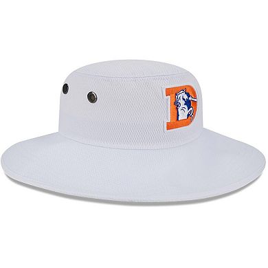 Men's New Era White Denver Broncos 2023 NFL Training Camp Throwback Panama Bucket Hat