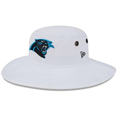 Men's New Era White Carolina Panthers 2023 NFL Training Camp Panama Bucket Hat