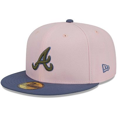 【US限定】NEW ERA 59FIFTY Atlanta Braves WS Teal Pink Men's Athletics New Era Pink/Green Cooperstown Collection
