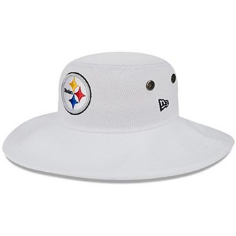 Men's New Era White Pittsburgh Steelers 2023 NFL Training Camp Panama Bucket Hat