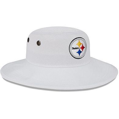Men's New Era White Pittsburgh Steelers 2023 NFL Training Camp Panama Bucket Hat