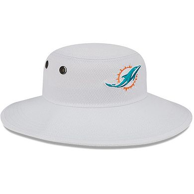 Men's New Era White Miami Dolphins 2023 NFL Training Camp Panama Bucket Hat