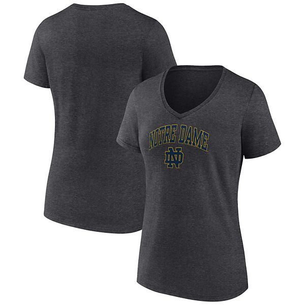 Women's Fanatics Branded Heather Charcoal Notre Dame Fighting Irish ...