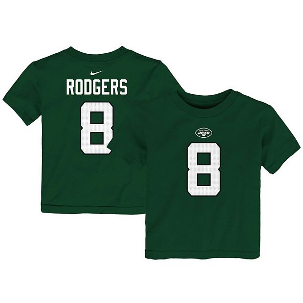 Women's Nike Aaron Rodgers Green New York Jets Player Name & Number T-Shirt Size: Medium