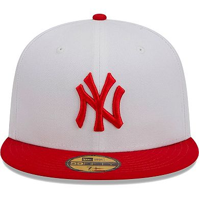 Men's New Era White/Red New York Yankees Optic 59FIFTY Fitted Hat