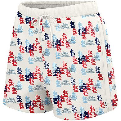 Women's Lusso White St. Louis Cardinals Marge Shorts
