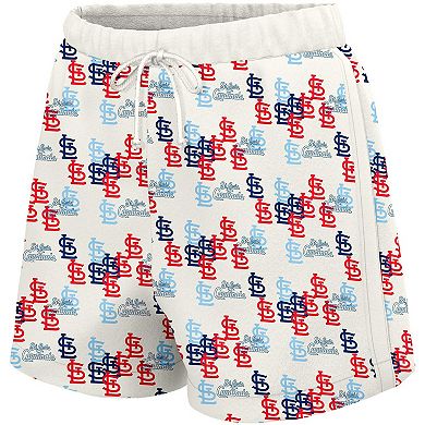 Women's Lusso  White St. Louis Cardinals Marge Shorts