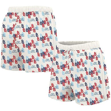 Women's Lusso White St. Louis Cardinals Marge Shorts