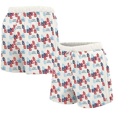 Women's Lusso  White St. Louis Cardinals Marge Shorts