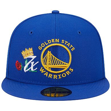 Men's New Era  Royal Golden State Warriors Crown Champs 59FIFTY Fitted Hat