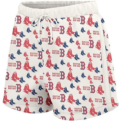 Women's Lusso White Boston Red Sox Marge Shorts
